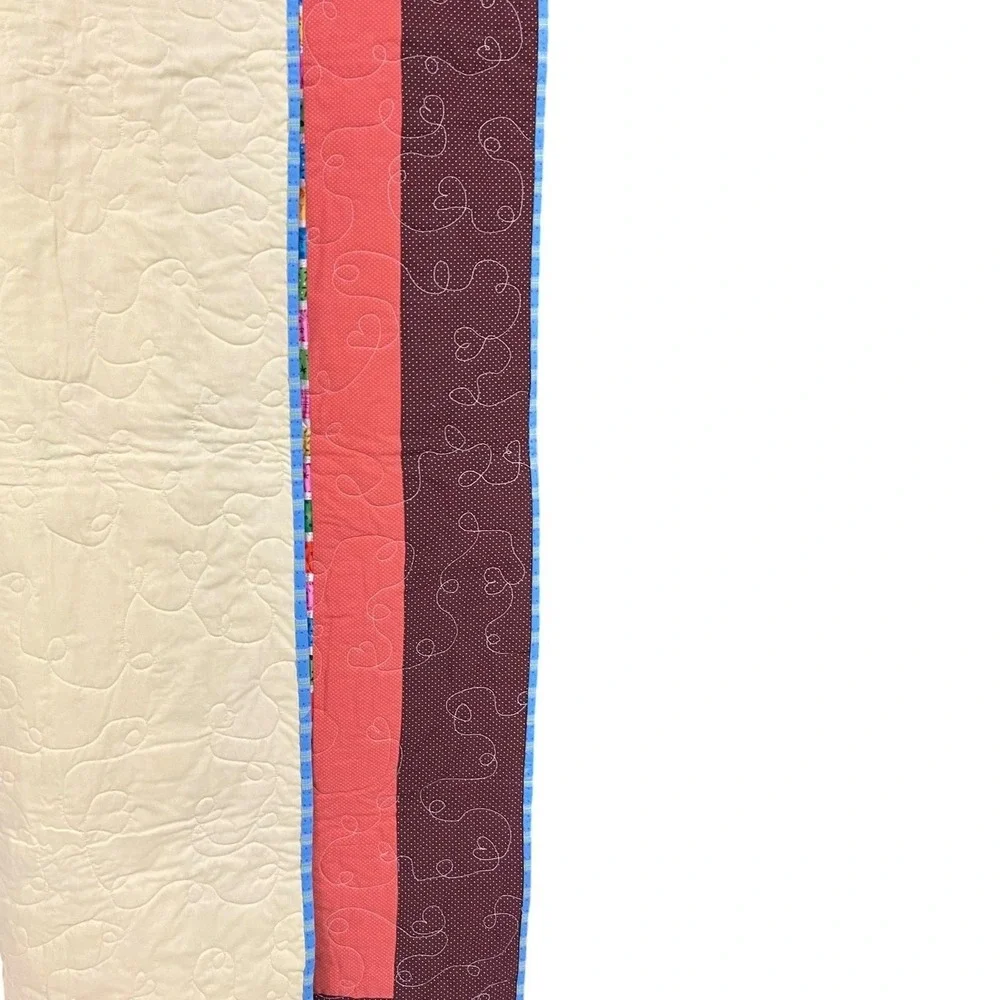 Handmade Teddy Bear Bunny Quilt Throw Blanket Twin Topper 42x60‎